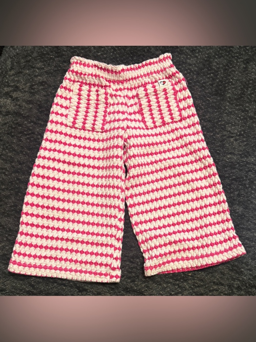 Tommy Hilfiger Baby Girls 24 Months Striped Textured Capri Pant